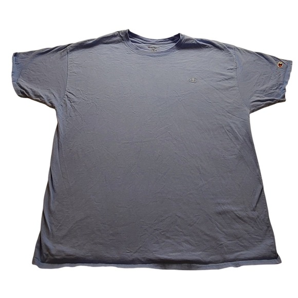 Champion Other - Champion Men's 2XL Short Sleeve TShirt Light Blue Crew Neck Embroidered Logo Tee